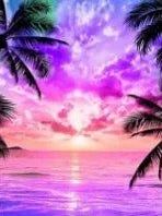 Paisaje en la Playa - Kit de pintura diamante