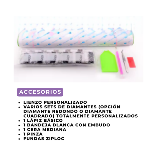 Pintura Diamante Personalizada (varias dimensiones disponibles)