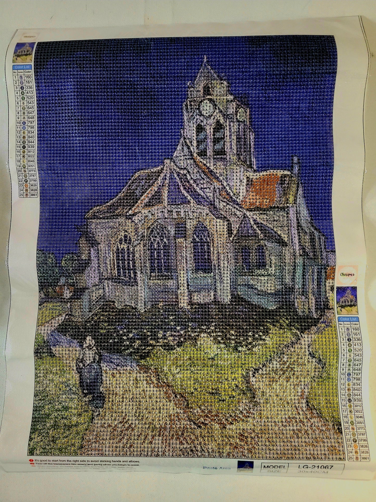 La iglesia de Auvers-sur-Oise de Van Gogh - Kit de pintura diamante