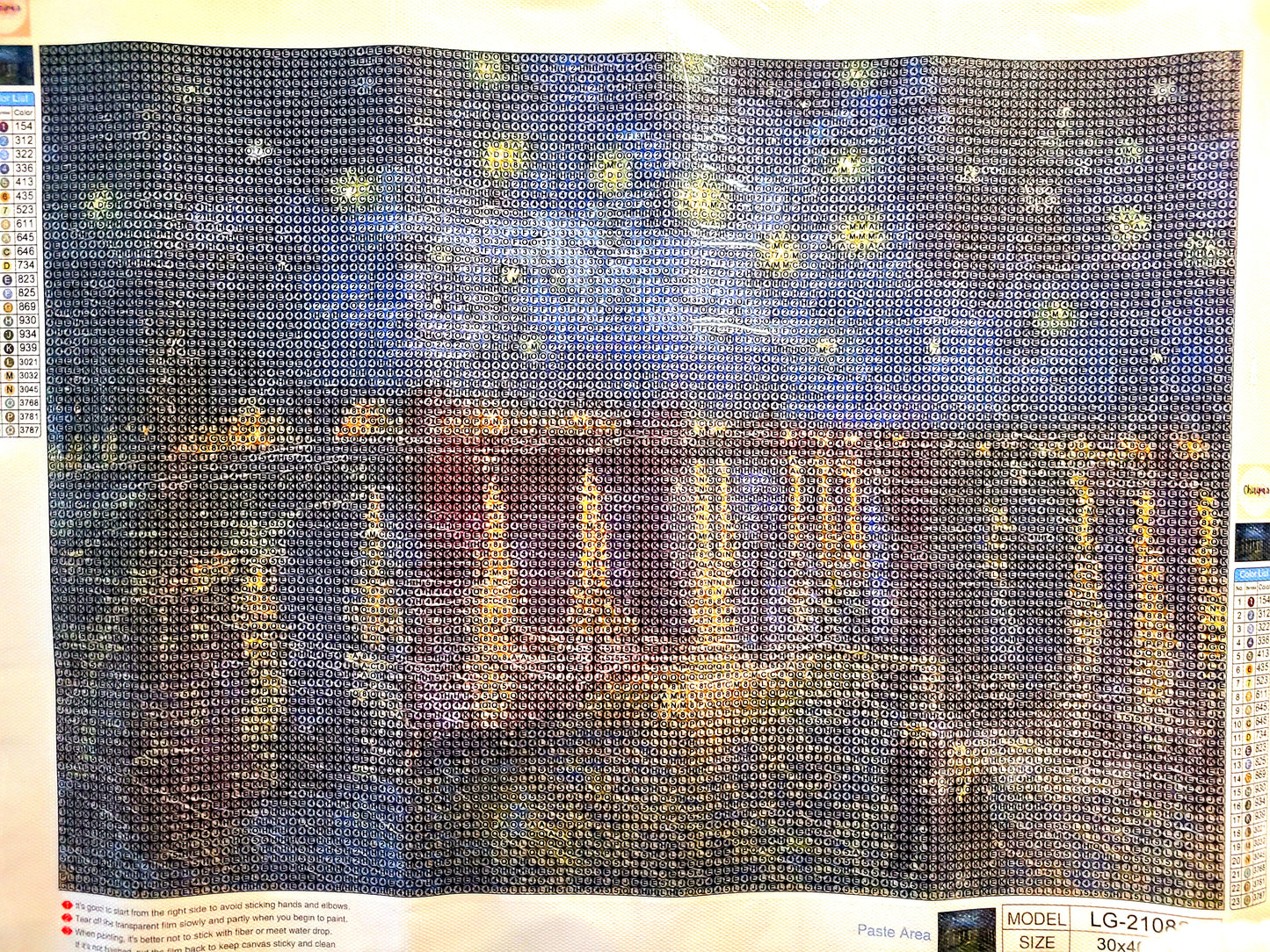 Noche estrellada sobre el Ródano - Kit de pintura diamante