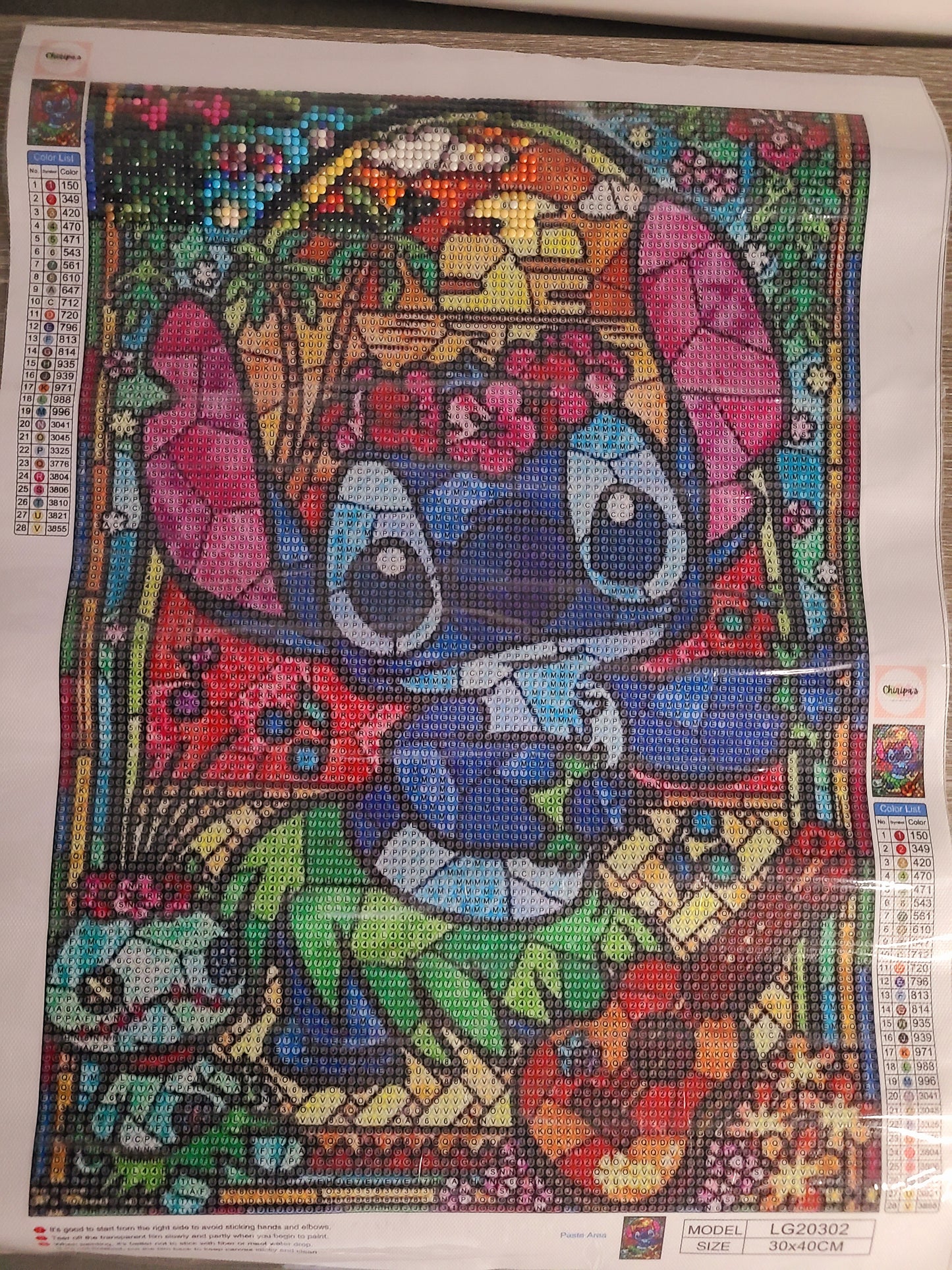 Stitch vitral - kit de pintura diamante