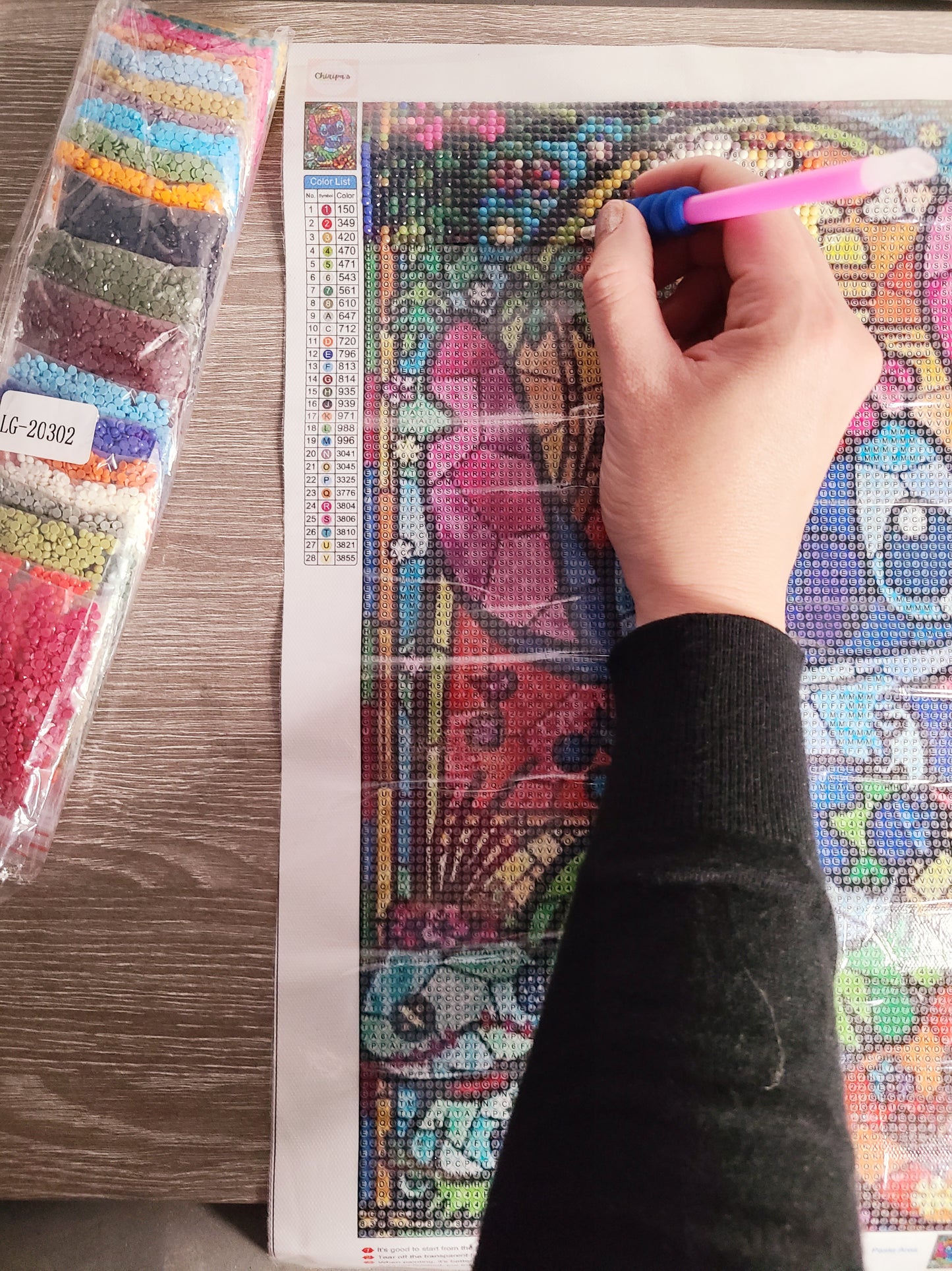 Stitch vitral - kit de pintura diamante