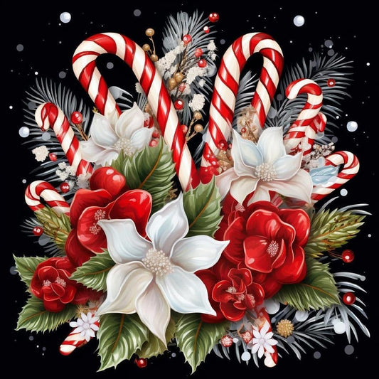 Caramelo Navideño - kit premium de pintura diamante