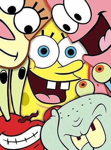 Bob Esponja y amigos 30x40 - kit premium de pintura diamante