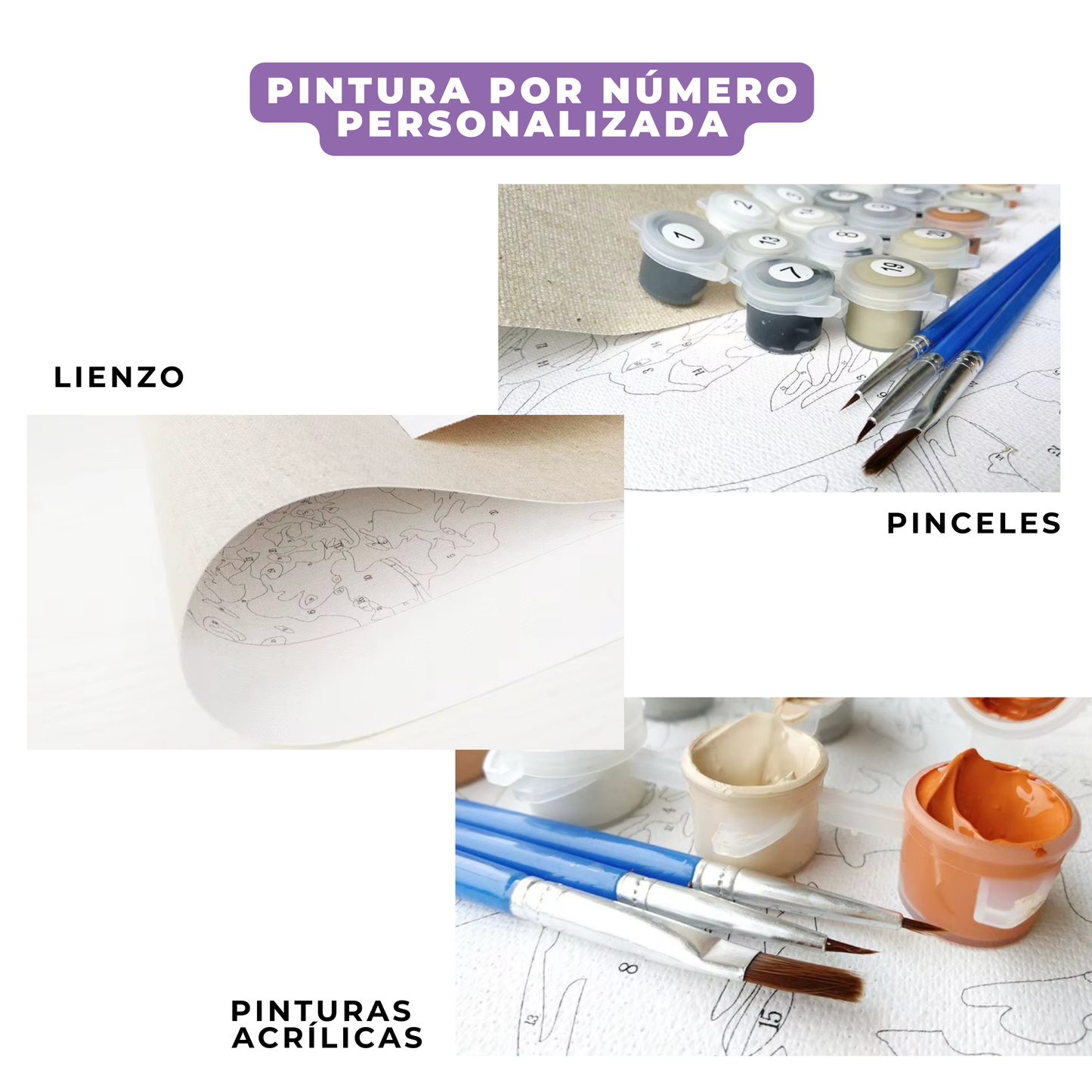 Pintura Por número Personalizada (varias dimensiones disponibles)