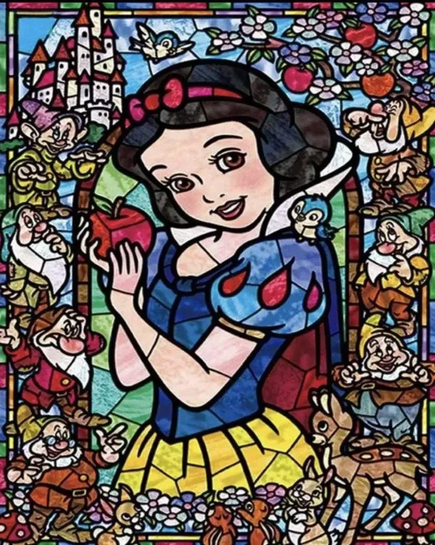 Vitral Blancanieves - Kit de pintura diamante