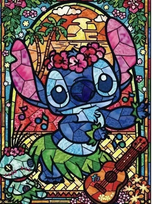 Stitch vitral - kit de pintura diamante