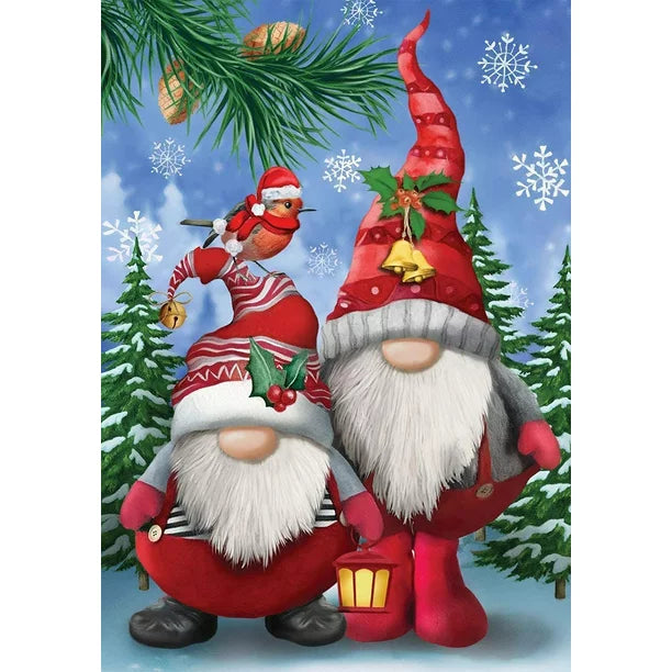 Gnomos navideños - - Kit de pintura diamante