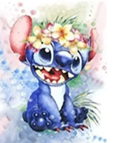 Pintura Diamante - Stitch Hawaii