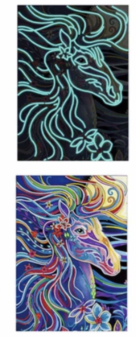Caballo - Pintura Diamante Especial (brilla en la oscuridad)