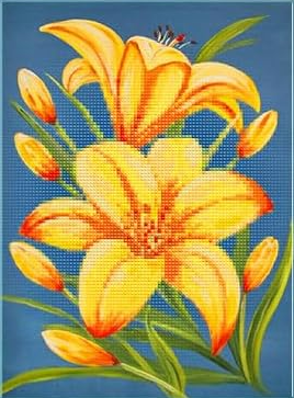 Lirios Amarillos- Kit de pintura diamante