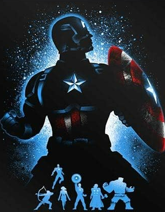 Pintura diamante kit básico - Capitán América