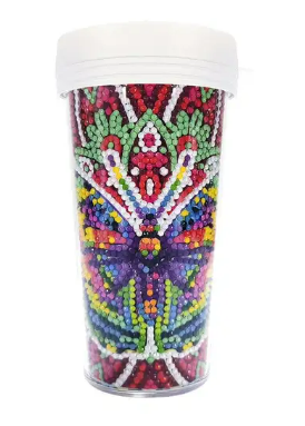 Vaso pintura diamante - Mariposas