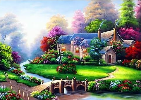 Pintura diamante kit básico - Casita en el Bosque