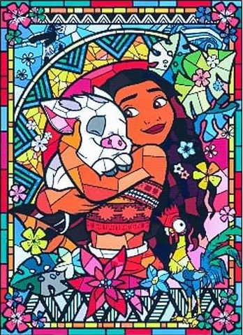Vitral Moana- Kit de pintura diamante