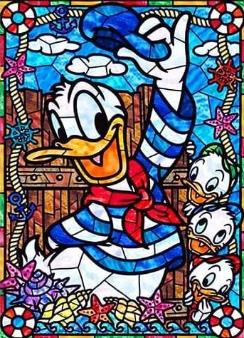 Donald en Vitral - Kit de pintura diamante
