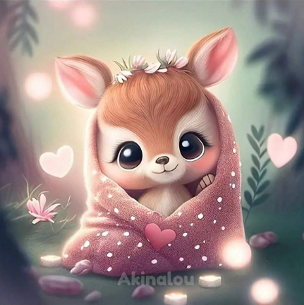 Pintura diamante kit básico - Venado