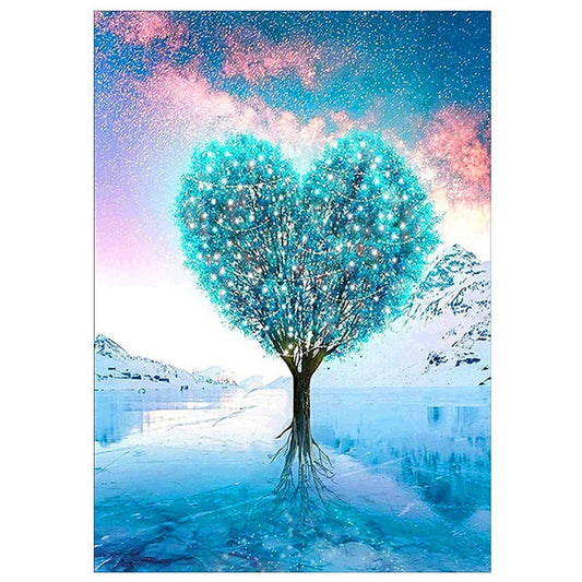 Arbol Corazón - Kit de pintura diamante
