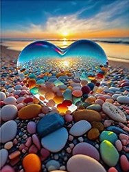 Roca Corazón - Kit de pintura diamante