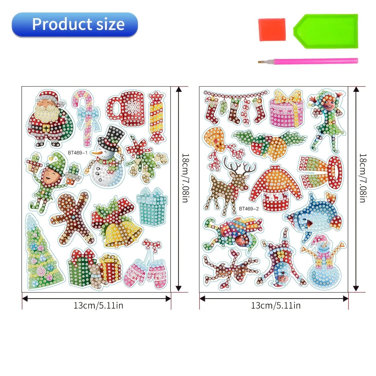 Pintura Diamante Stickers - Navidad 3