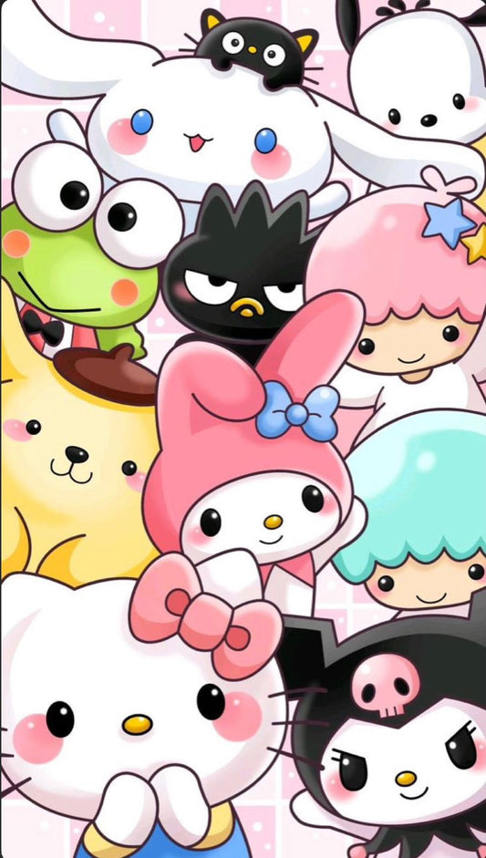 Hello Kitty y amigos- Kit de pintura diamante