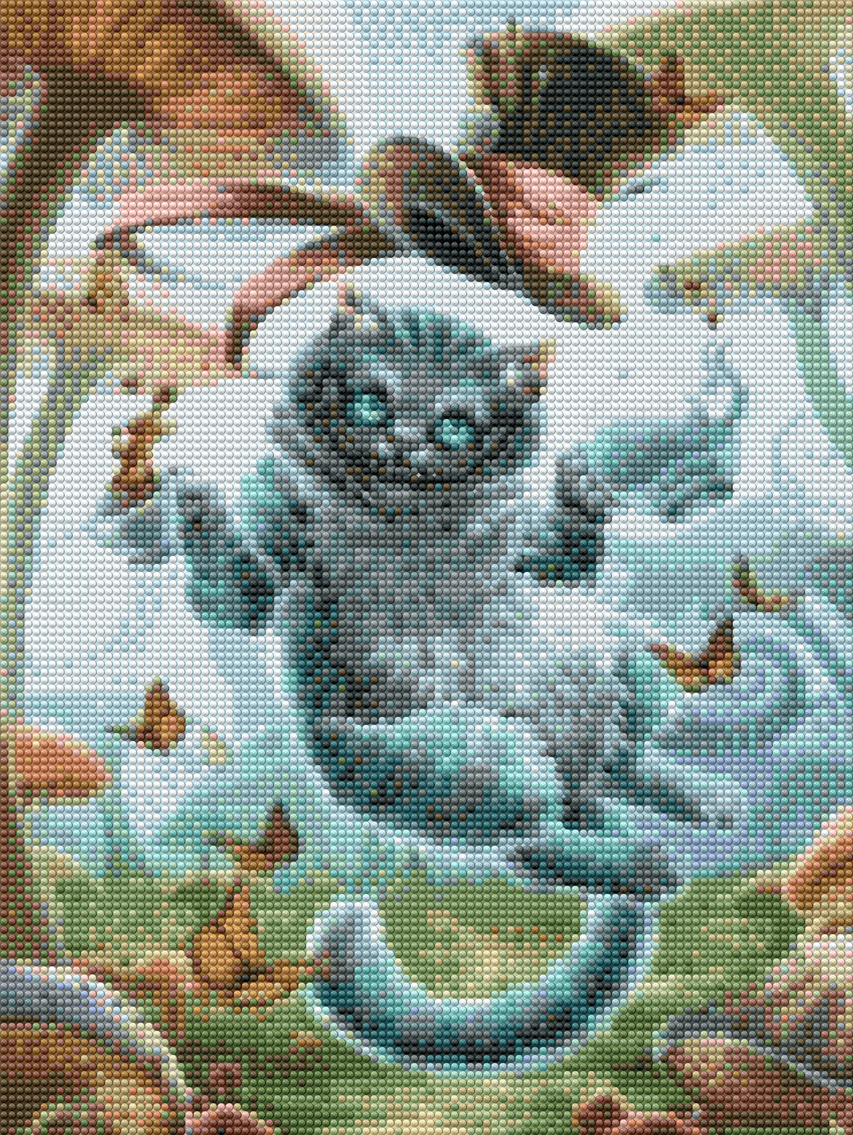Pintura diamante premium - Gato Alicia en el país de las maravillas