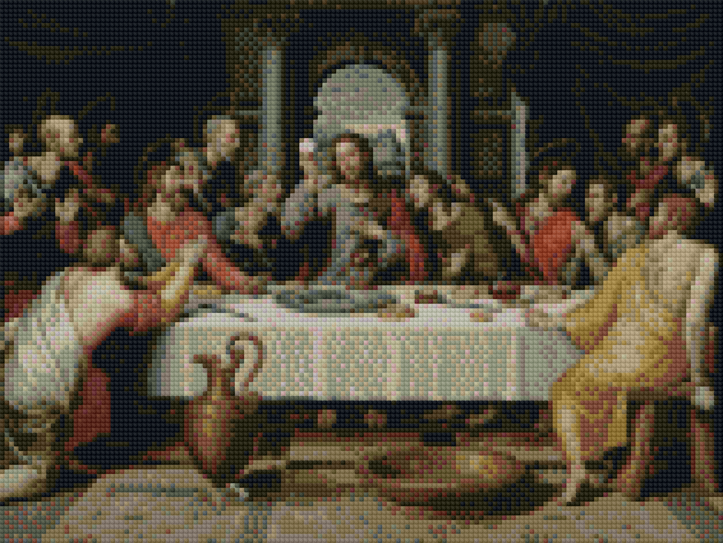 La Última Cena diamante cuadrado