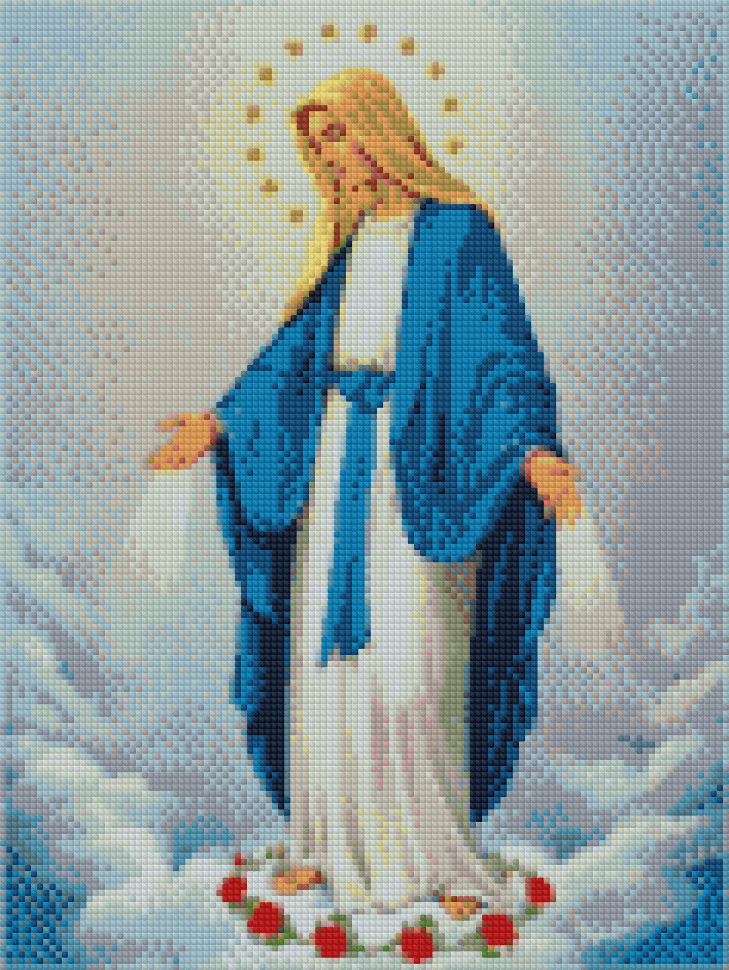 Virgen María diamante cuadrado