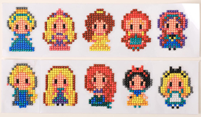 Stickers de pintura diamantes - Princesas