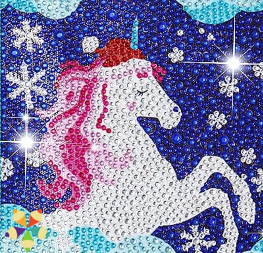 Unicornio Navideño- Kit de pintura diamante