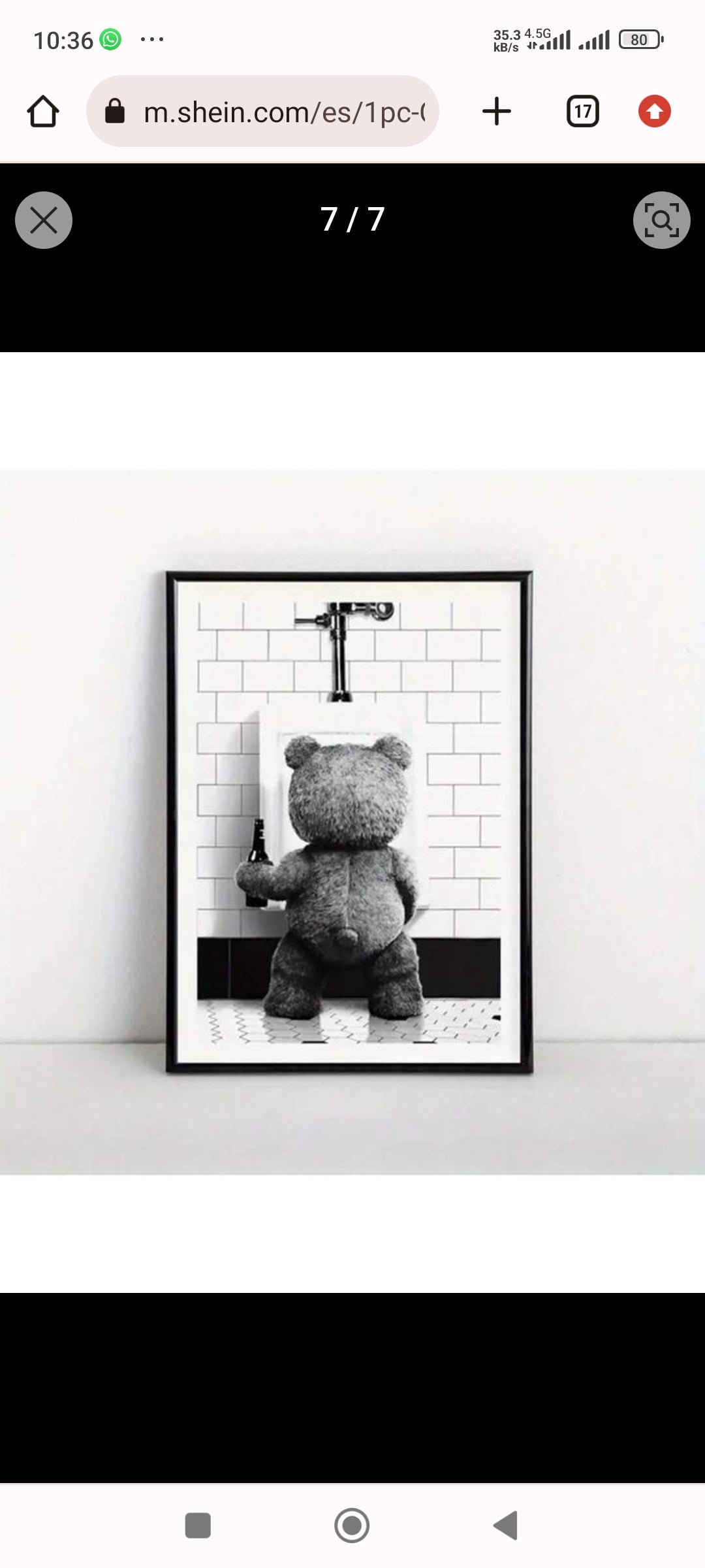Oso Ted- Kit de pintura diamante