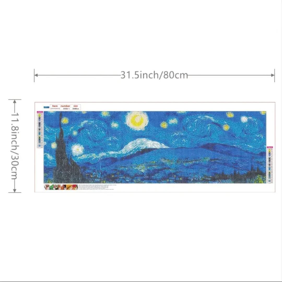 La Noche Estrellada de Van Gogh en lienzo extra large 30x80cm