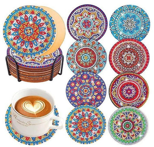 Posavasos de Pintura Diamante - Mandalas (8)
