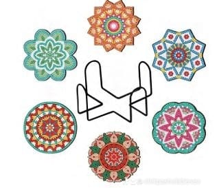 Posavasos de Pintura Diamante  - Mandalas (6)