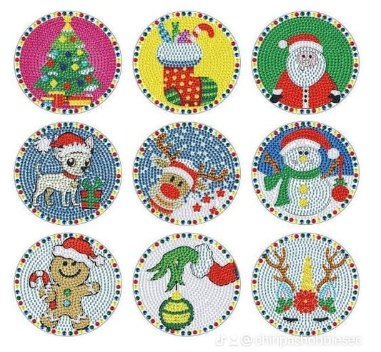 Posavasos de Pintura Diamante  - Navidad (9)