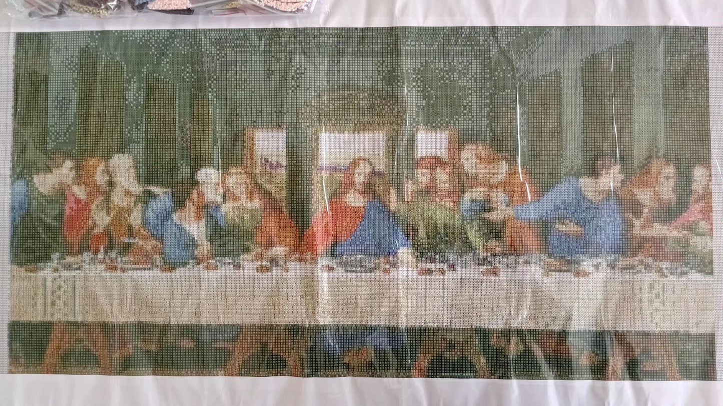 La última cena - Kit de pintura diamante 40x80 cm XL