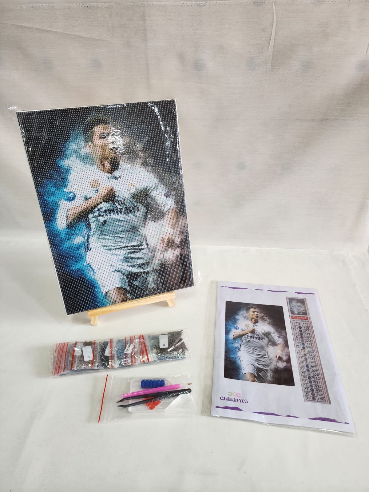 Cristiano Ronaldo kit de pintura diamante en bastidor 30x40 cm