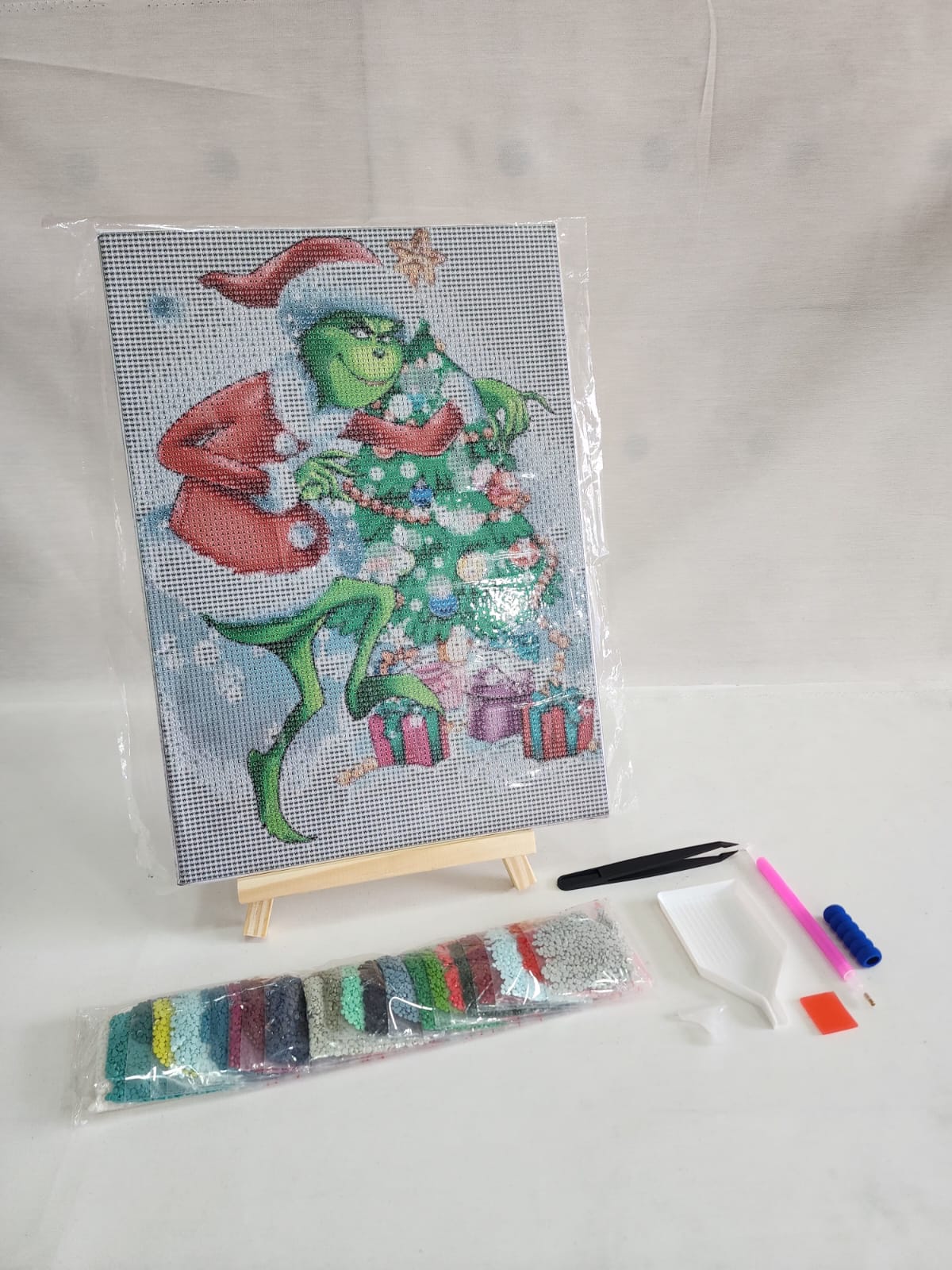 Grinch kit de pintura diamante en bastidor 30x40 cm