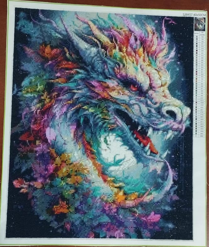Dragón Multicolor - Kit de pintura diamante