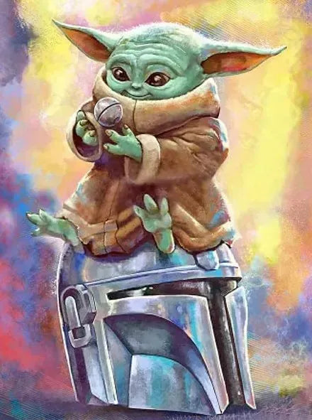 Baby Yoda- Kit de pintura diamante
