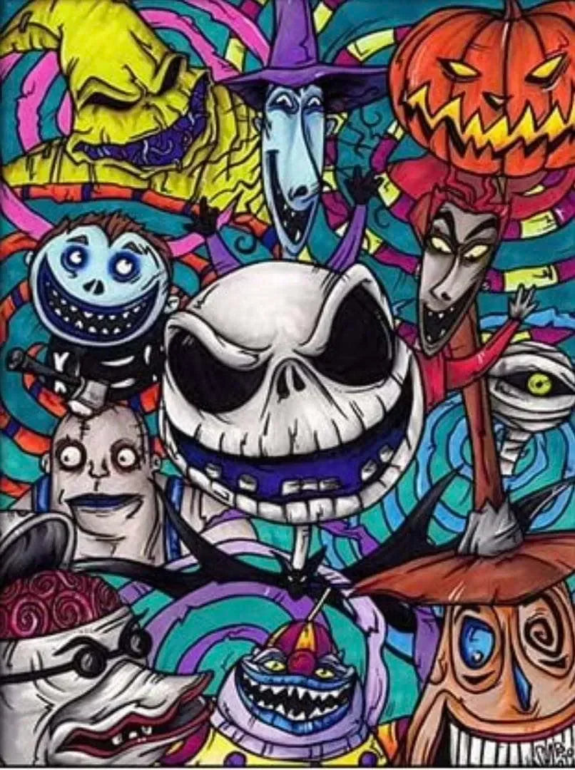 El extraño mundo de Jack- Kit de pintura diamante