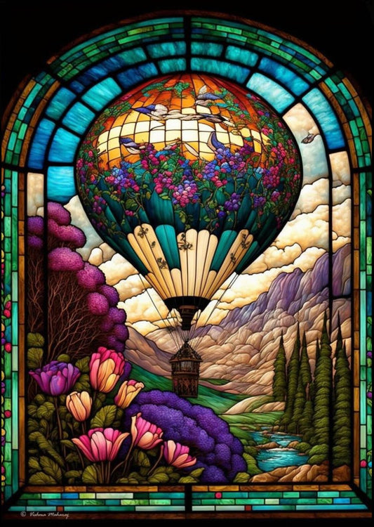 Globo en vitral - Kit de pintura diamante