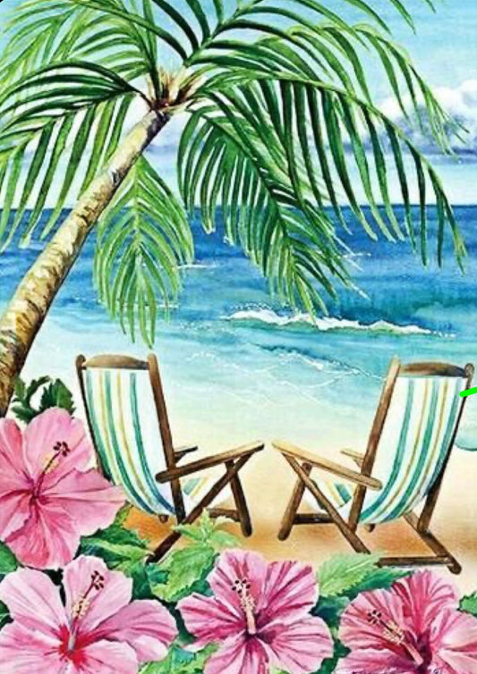 Vacaciones en la Playa - Kit de pintura diamante