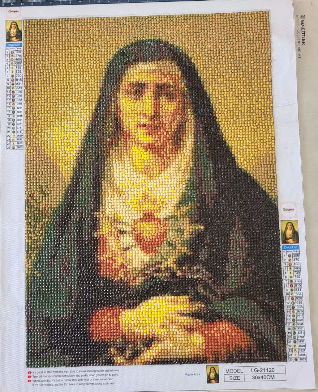Pintura diamante premium - Virgen de la Dolorosa