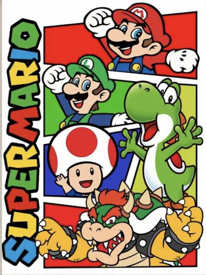 Pintura Diamante Premium - Poster Mario Bros