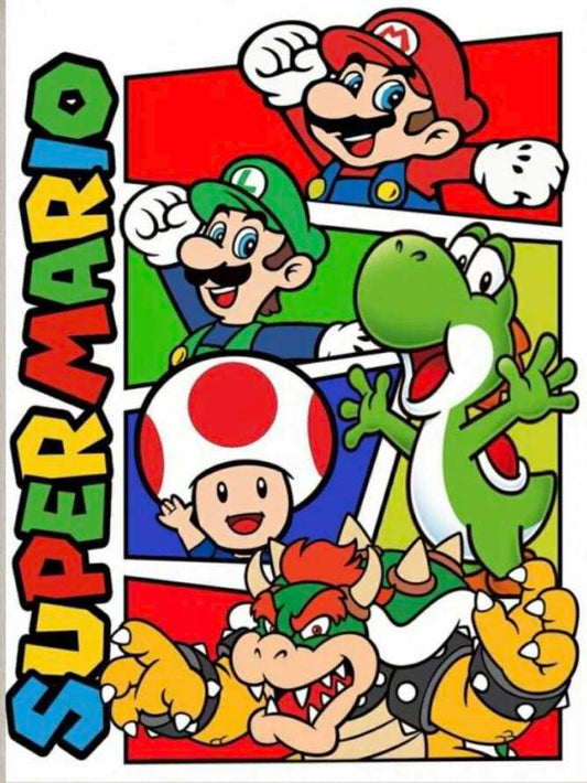 Pintura Diamante Premium - Poster Mario Bros