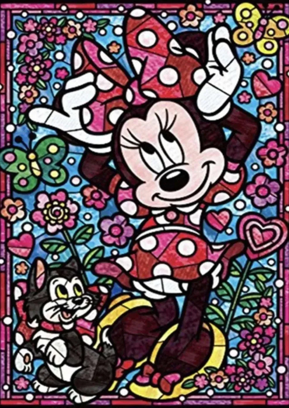 Vitral Minnie Mouse - Kit de pintura diamante