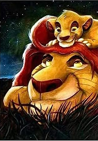 Pintura Diamante Premium - Simba y Mufasa