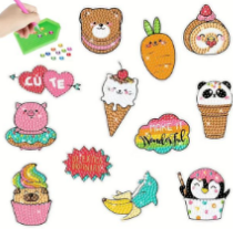 Pintura Diamante Stickers - Animales comida