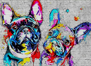 Bulldogs - Kit de pintura diamante